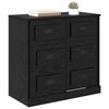 vidaXL Sideboard Schwarz Eichen-Optik 70 x 35,5 x 67,5 cm