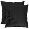 vidaXL Wurfkissen 2 stk. HEERLEN Schwarz 60 x 60 cm Flanell