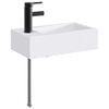 vidaXL Waschbecken f&uuml;rs Badezimmer Matt Schwarz 45,5 x 25,5 x 13 cm