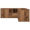 vidaXL Eckregal Altholz-Optik 200x40x45 cm Holzwerkstoff