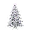 vidaXL Künstlicher klappbarer Weihnachtsbaum 180 cm PVC und Stahl