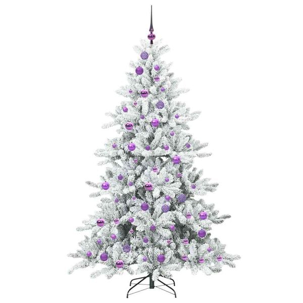 vidaXL Künstlicher klappbarer Weihnachtsbaum 180 cm PVC und Stahl