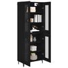 vidaXL Highboard Schwarz Eichen-Optik 69,5 x 34 x 180 cm Holzwerkstoff