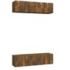 vidaXL TV-Wandschr&auml;nke 4 Stk. R&auml;uchereiche 60x30x30 cm Holzwerkstoff