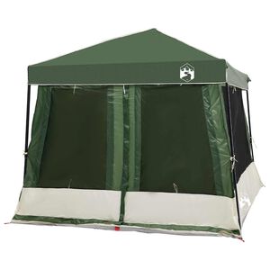 vidaXL Camping-Zelt-Set mit Dach 2 pcs Gr&uuml;n Taffeta und Stoff