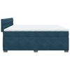 vidaXL Boxspringbett mit Matratze Blau 200x200 cm Samt