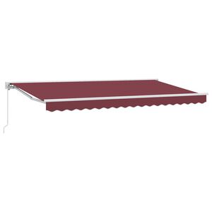 vidaXL Manuelle Markise 3,5 x 2 m Bordeauxrot 100% Polyester