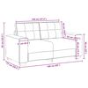 vidaXL Zweisitzer-Sofa Schwarz 160x77x82 cm Stoff