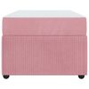 vidaXL Bettrahmen mit Matratze Rosa 80 x 200 cm Stoff