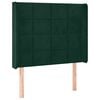 vidaXL Kopfteil mit Ohren Dunkelgr&uuml;n 93x16x118/128 cm Samt