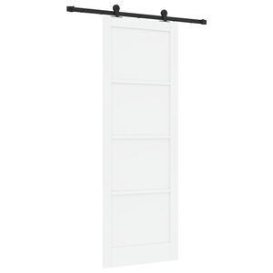vidaXL Schiebet&uuml;r ORKDAL Wei&szlig; 83 x 232 cm Massives Kiefernholz