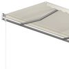 vidaXL Markise Manuell Einziehbar mit Pfosten 4x3 m Creme