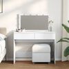vidaXL Schminktisch mit LED-Beleuchtung Wei&szlig; 100x40x120 cm