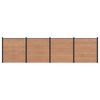 vidaXL Zaunelement 4 pcs WPC und Aluminium Braun