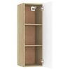 vidaXL TV-Schrank Wei&szlig; Sonoma-Eiche 30,5x30x90 cm Holzwerkstoff