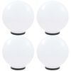 vidaXL LED-Gartenleuchten 4 Stk. Kugelförmig 40 cm PMMA