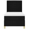 vidaXL Boxspringbett mit Matratze Schwarz 80 x 200 cm Stoff