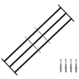 vidaXL Sicherheitsgitter f&uuml;r Fenster mit 3 Querstangen 3 pcs 93-174 cm