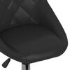 vidaXL Esszimmerstuhl Drehbar Schwarz Kunstleder