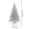 vidaXL Weihnachtsbaum mit 150 LEDs mit St&auml;nder Silber 120 cm PET