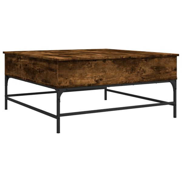 vidaXL Couchtisch R&auml;uchereiche 95x95x45 cm Holzwerkstoff und Metall