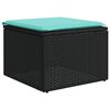 vidaXL 5-tlg. Garten-Sofagarnitur mit Kissen Schwarz Poly Rattan