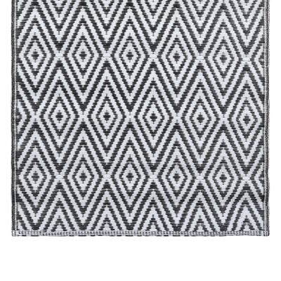 vidaXL Outdoor-Teppich Weiß und Schwarz 160x230 cm PP