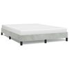 vidaXL Bettgestell ohne Matratze Hellgrau 137x190 cm Vollvelours