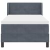 vidaXL Boxspringbett mit Matratze Dunkelgrau 200 x 100 cm Polyester