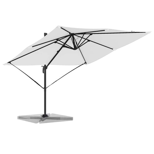 vidaXL Roma Parasol Beige 286 x 285 x 265 cm Polyester und Aluminium