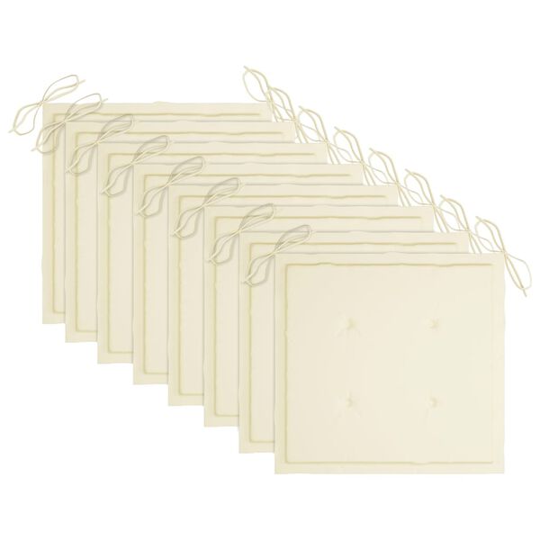 vidaXL Garten-Essst&uuml;hle mit Kissen 8 Stk. Massivholz Akazie