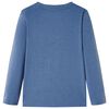 Kinder-Langarmshirt Blau Melange 92