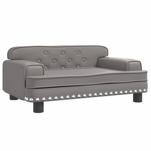 vidaXL Hundebett Grau 70x45x30 cm Kunstleder