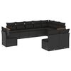 vidaXL Patio Sofa Set 10-Sitzer Black