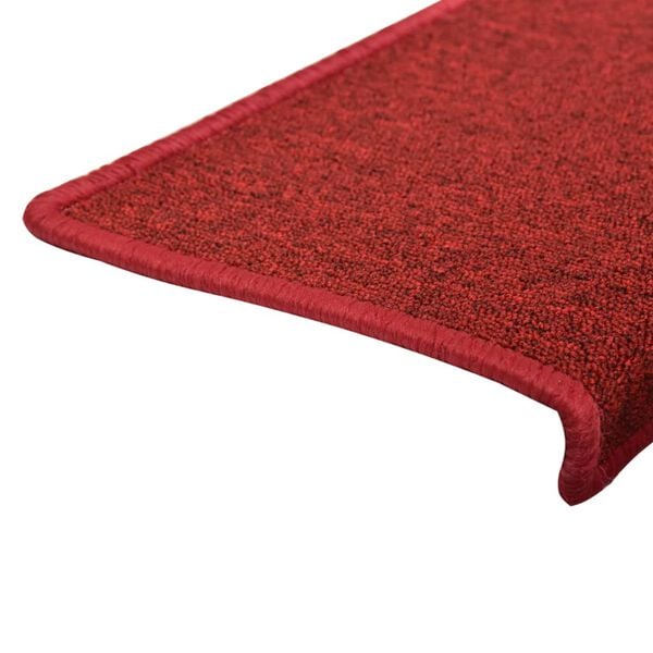 vidaXL Stufenmatten 15 Stk. 65x21x4 cm Rot Rechteckiger Rand
