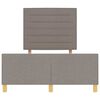 vidaXL Bettgestell mit Kopfteil Taupe 120 x 190 cm Stoff