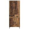 vidaXL Highboard Wandmontiert Altholz 69,5 x 34 x 180 cm Holzwerkstoff
