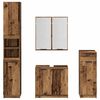 vidaXL Badezimmerm&ouml;bel-Set mit Schubladen 4 pcs Altholz Holzwerkstoff
