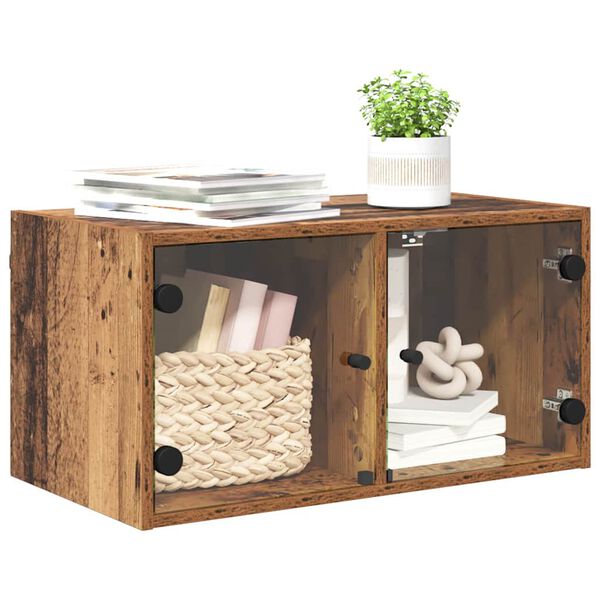 vidaXL Wandschrank Wandmontiert Altholz 68 x 37 x 35 cm Holzwerkstoff