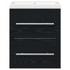 vidaXL Waschbeckenschrank mit Schubladen Schwarz 42 x 39 x 52 cm