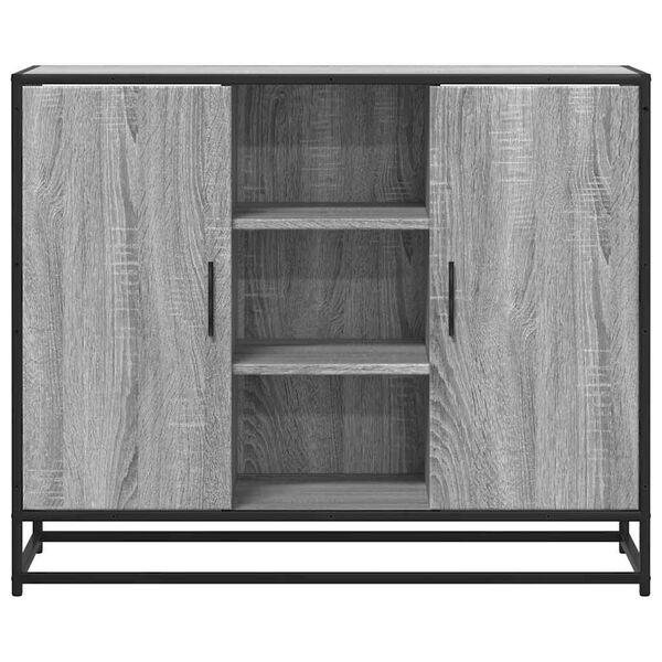 vidaXL Sideboard Grau Sonoma 92x35x76 cm Holzwerkstoff