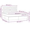 vidaXL Boxspringbett mit Matratze Dunkelbraun 160x200 cm Stoff