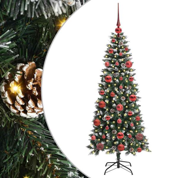 vidaXL K&uuml;nstlicher Weihnachtsbaum mit 150 LEDs Gr&uuml;n 66 x 66 x 150 cm