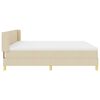 vidaXL Boxspringbett mit Matratze Creme 200 x 200 cm Polyester