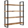vidaXL B&uuml;cherregal mit 4 B&ouml;den 160x40x180 cm Raues Mangoholz