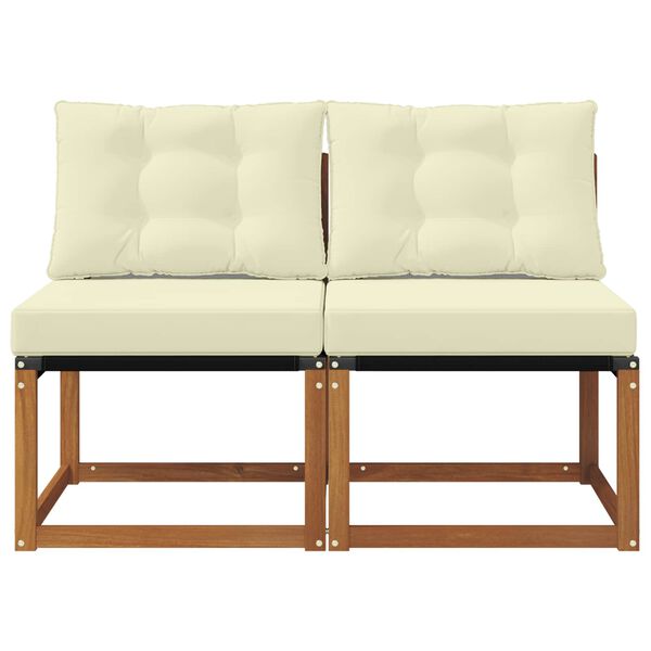 vidaXL 2 St&uuml;ck Outdoor Mittelsofa