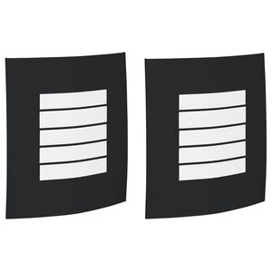 vidaXL Außenwandlampen 2 pcs Schwarz 23.5 x 10.5 x 26 cm Edelstahl