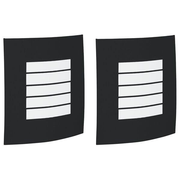 vidaXL Außenwandlampen 2 pcs Schwarz 23.5 x 10.5 x 26 cm Edelstahl