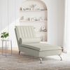 vidaXL Massage-Chaiselongue mit Nackenrolle Creme Samt