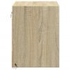 vidaXL Wand-Nachttisch mit LED-Leuchten Sonoma-Eiche